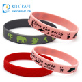 Concevez sur mesure pas cher en gros votre propre logo impression bracelet en caoutchouc vierge écologique bracelet en silicone vierge pour la promotion